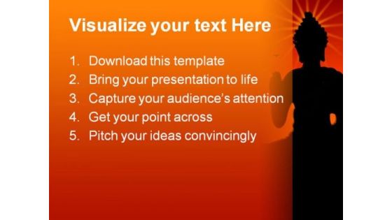 Buddha01 Religion PowerPoint Template 0610