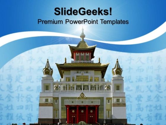 Buddhist Temple Religion PowerPoint Templates And PowerPoint Themes 0812