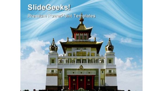 Buddhist Temple Religion PowerPoint Themes And PowerPoint Slides 0811