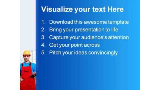 Builder Inspector Construction PowerPoint Themes And PowerPoint Slides 0411
