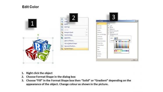 Building Blocks With Alphabets PowerPoint Clipart Slides