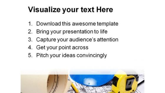 Building Plans Construction PowerPoint Themes And PowerPoint Slides 0411