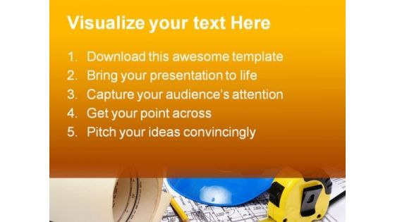 Building Plans Construction PowerPoint Themes And PowerPoint Slides 0411