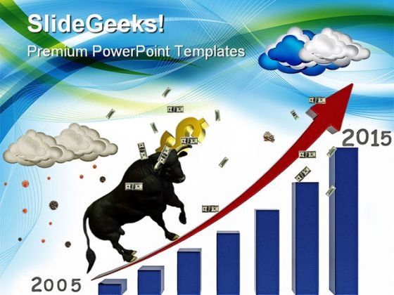 Bull Market Money PowerPoint Backgrounds And Templates 0111