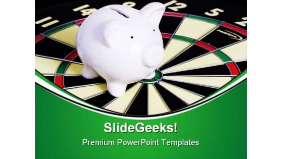 Bulls Eye For Saving Finance PowerPoint Themes And PowerPoint Slides 0211