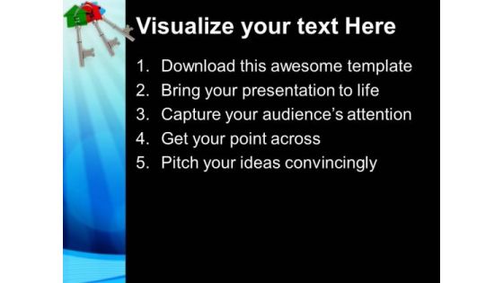 Bunch Of Color House Shape Keys Business PowerPoint Templates And PowerPoint Themes 0812