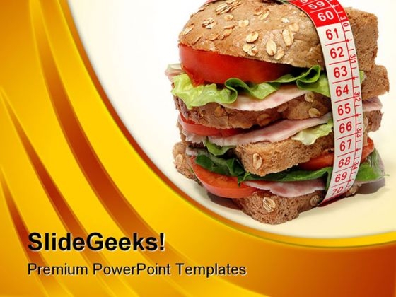 Burger And Diet Concept Health PowerPoint Templates And PowerPoint Backgrounds 0211