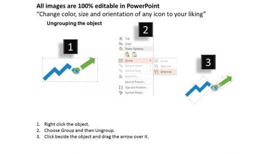Busines Diagram 3d Blue And Green Arrow With Handshake Condition For Partnership Ppt Template