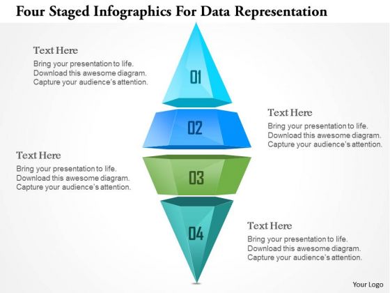 Busines Diagram Four Staged Ingographics For Data Representation Ppt Template