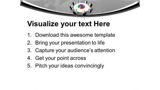 Business Analysis By Pie Chat Meeting PowerPoint Templates Ppt Backgrounds For Slides 0413