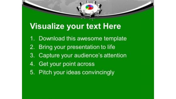 Business Analysis By Pie Chat Meeting PowerPoint Templates Ppt Backgrounds For Slides 0413