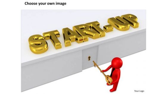 Business Analyst Diagrams 3d Man Start Up Unlocking PowerPoint Templates