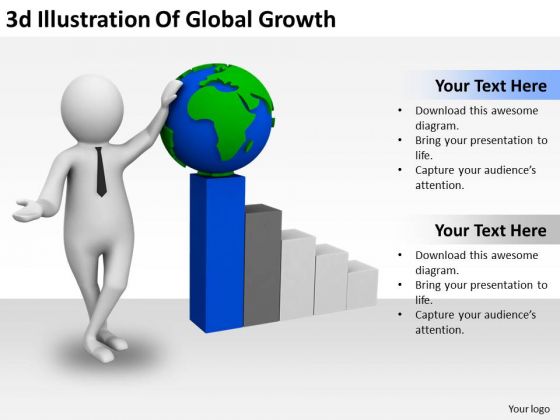 Business And Strategy 3d Illustration Of Global Growth Characters