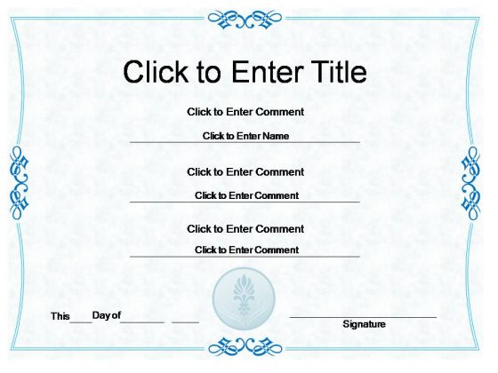 Business Award Certificate PowerPoint Templates