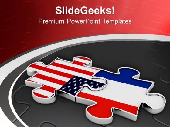 Business Between Usa And France PowerPoint Templates Ppt Backgrounds For Slides 0513