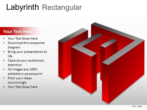 Business Challenges Labyrinth Rectangular PowerPoint Slides And Ppt Diagram Templates