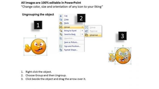 Business Charts PowerPoint Templates Angry Emoticon Pointing Accusing Finger Sales
