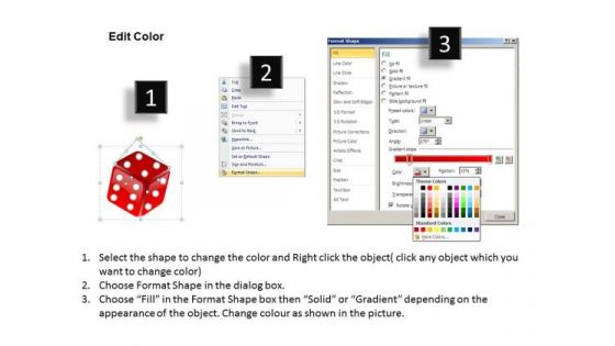 Business Charts PowerPoint Templates Cards And Dices Happy New Year Sales Marketing Slides