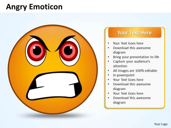 Business Charts PowerPoint Templates Design Of An Emoticon Showing Angry Face Sales