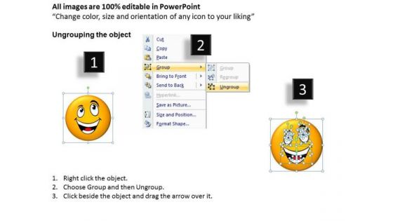 Business Charts PowerPoint Templates Design Of Cheerful Smiley Sales