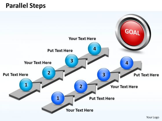 Business Charts PowerPoint Templates Parallel Steps For Plan Of Action