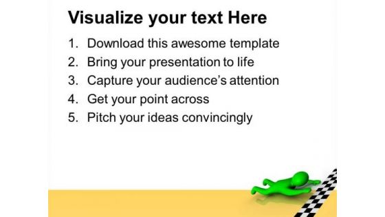 Business Competition Almost At Finish Line PowerPoint Templates Ppt Backgrounds For Slides 0813
