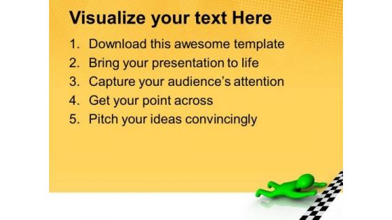 Business Competition Almost At Finish Line PowerPoint Templates Ppt Backgrounds For Slides 0813