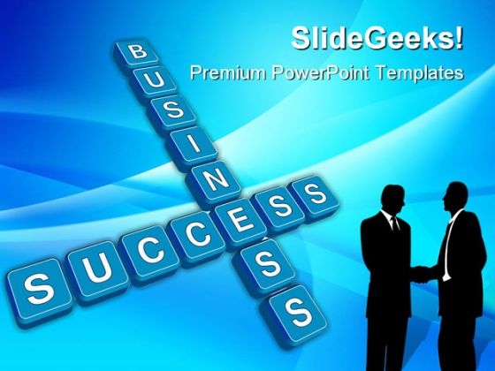 Business Concept Crossword Success PowerPoint Themes And PowerPoint Slides 0411