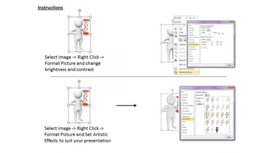 Business Concepts 3d Person With Dna Structure