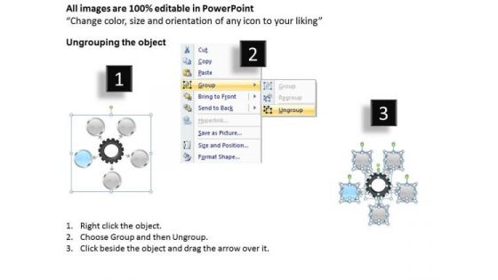 Business Concepts Central Hub With 5 Stages Iterconnected Ppt Corporate Strategy