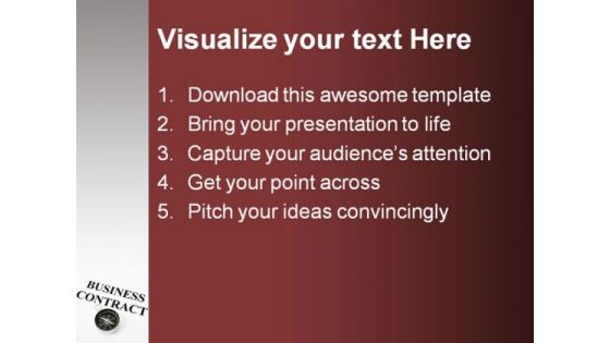 Business Contract People PowerPoint Template 1110