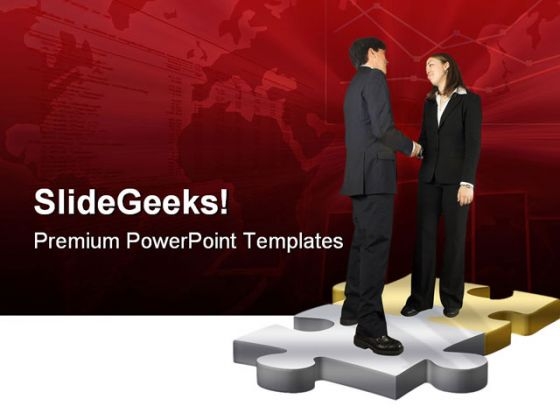 Business Couple Handshake PowerPoint Themes And PowerPoint Slides 0511