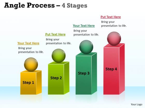 Business Cycle Diagram Angle Process With 4 Stages Consulting Diagram
