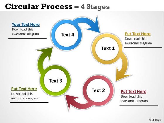 Business Cycle Diagram Circular Process 4 Stages Business Diagram