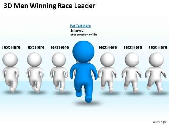 Business Cycle Diagram Man Winning Race Leader PowerPoint Templates Ppt Backgrounds For Slides