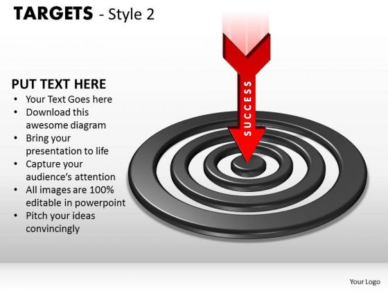 Business Cycle Diagram Targets Style 2 Sales Diagram