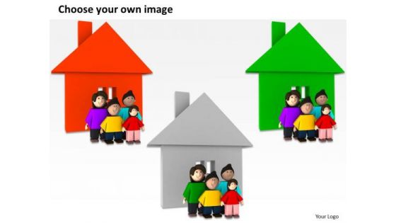 Business Development Process Diagram 3d Family With Hut PowerPoint Slides
