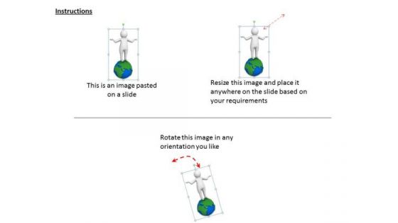 Business Development Strategy 3d Man Standing On The Earth Globe Character Modeling