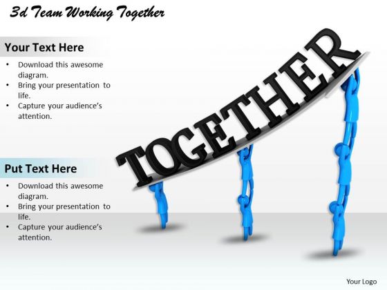 Business Development Strategy 3d Team Working Together Adaptable Concepts