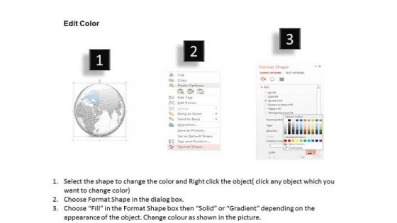 Business Diagram 3d Binary Globe With Europe Highlighted In Blue Presentation Template