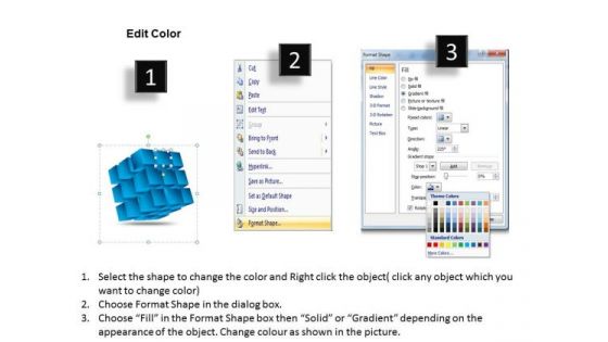Business Diagram 3d Blue Cube Perspective Ppt Sales Diagram