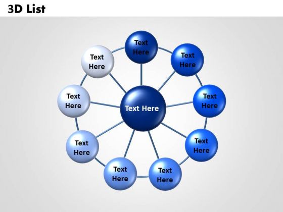 Business Diagram 3d List Diagram Business Cycle Diagram