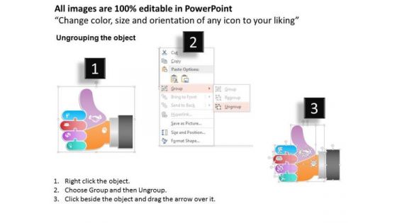 Business Diagram 3d Thumbs Up Style Text Boxes For Data Presentation Template