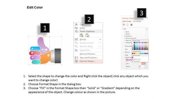 Business Diagram 3d Thumbs Up Style Text Boxes For Data Presentation Template