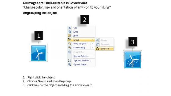 Business Diagram 3d Windmill Graphic Of Nuclear Power Presentation Template