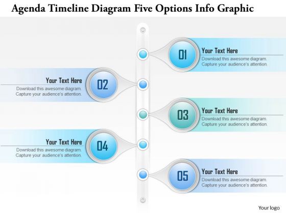 Business Diagram Agenda Timeline Diagram Five Options Info Graphic Presentation Template