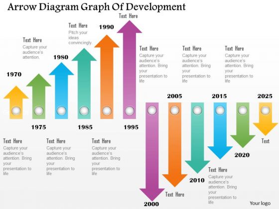 Business Diagram Arrow Diagram Graph Of Development Presentation Template