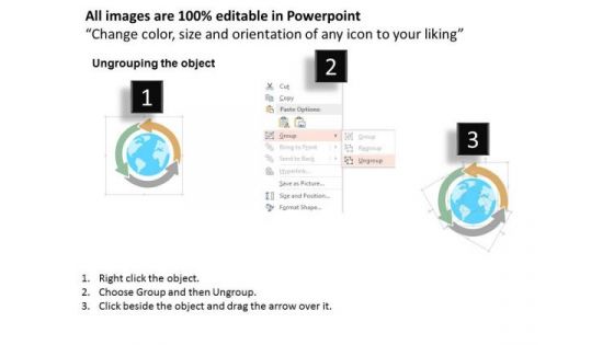 Business Diagram Arrows For Global Strategic Management Presentation Template
