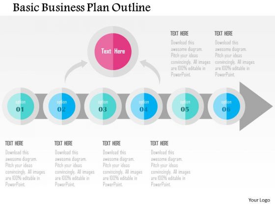 Business Diagram Basic Business Plan Outline Presentation Template
