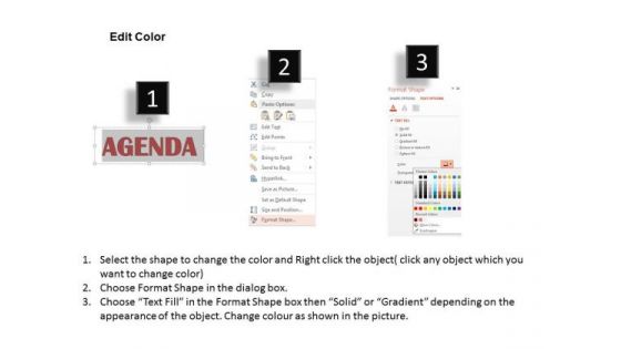 Business Diagram Bulb With Agenda And Hand Holding Pencil Presentation Template